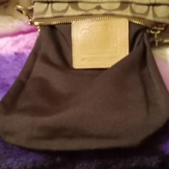 Coach Tan & Brown Crossbody Bag EUC - Picture 8 of 8